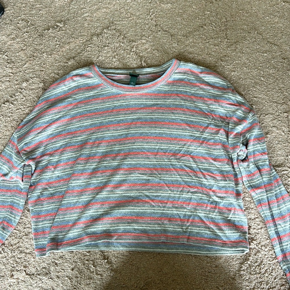 Cropped striped sweater